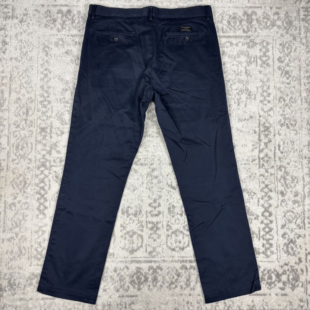 Banana Republic Aiden Slim Fit Chino Pants Mens Navy Blue Cotton Size 36x32 - Picture 5 of 6